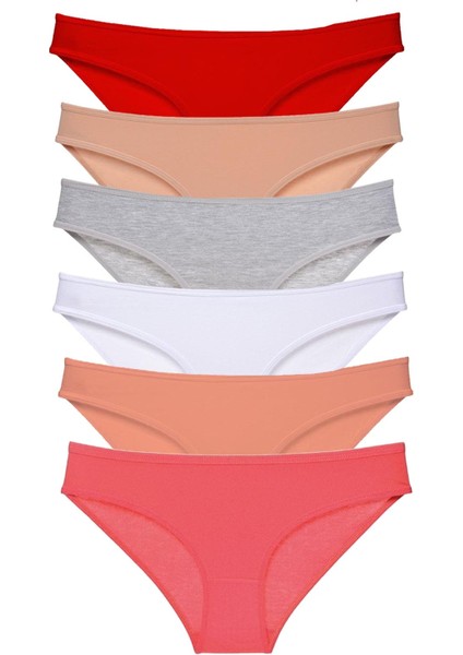 6 Adet Süper Eko Set Likralı Kadın Slip Külot Renk 5
