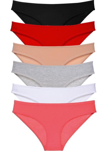 6 Adet Süper Eko Set Likralı Kadın Slip Külot Renk 3