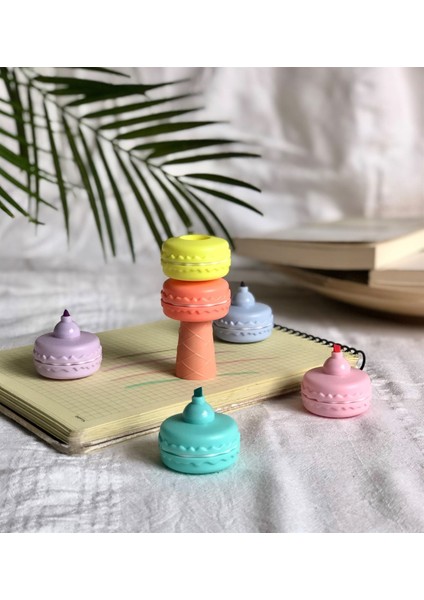 Mini Macaron Fosforlu Boya Kalemi 6'lı