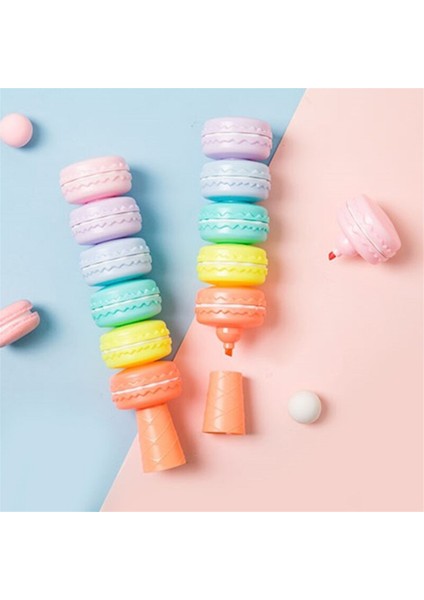 Mini Macaron Fosforlu Boya Kalemi 6'lı fiyatları