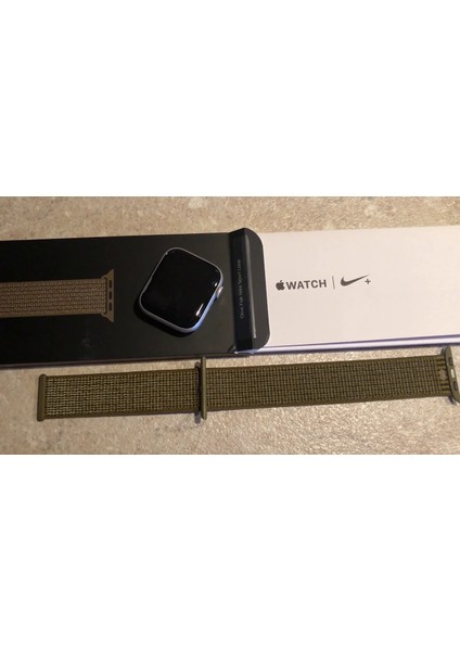Desenli Apple Watch 1 2 3 Için 42MM Nike Loop Model Kayış Cırtlı Olive Flak Efsane Renk