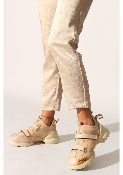 Plus Bej Paraşüt Cilt Kadın Spor