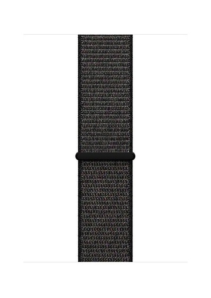 Desenli Apple Watch Çin Siyah 42MM Nike Loop Model Kayış Cırtlı