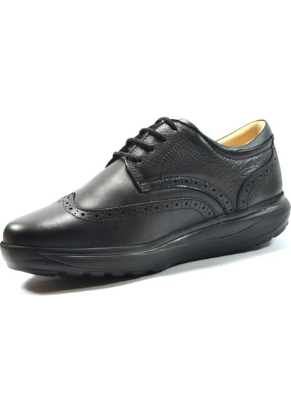 Dr. Comfort 10006-2 Siyah Deri Bağlı Ortapedik Erkek Şeker Ayakkabı modelleri