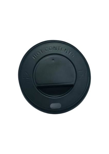 8 Oz Siyah Karton Bardak Kapağı (100 Adet)