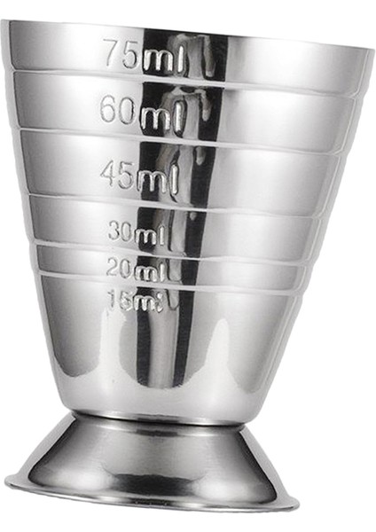 F Fityle 2x Çelik Drinkware Gözlük Barmen Essentials Çift Jigger Bar Shot 75ML (Yurt Dışından)