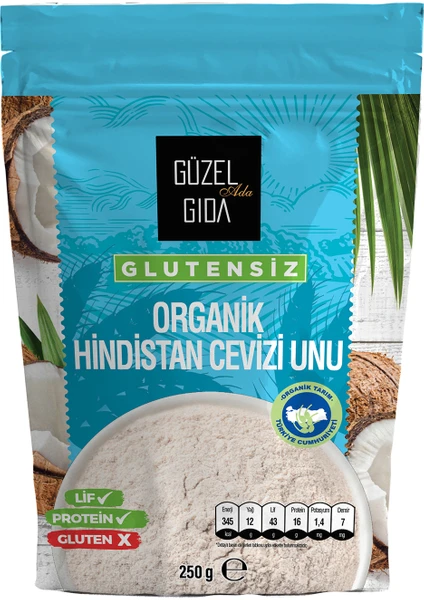 Güzel Ada Gıda Organik Hindistan Cevizi Unu 250 gr