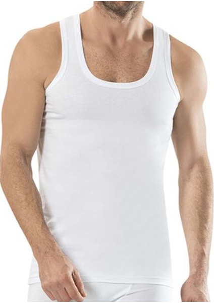 3 Adet Erkek Penye Atlet Beyaz 0101 - Tutku - Beyaz - Xl