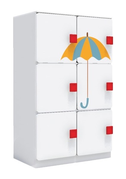 6 Kapaklı Dolap Sonbahar Temalı - Standart - BJ-J1410