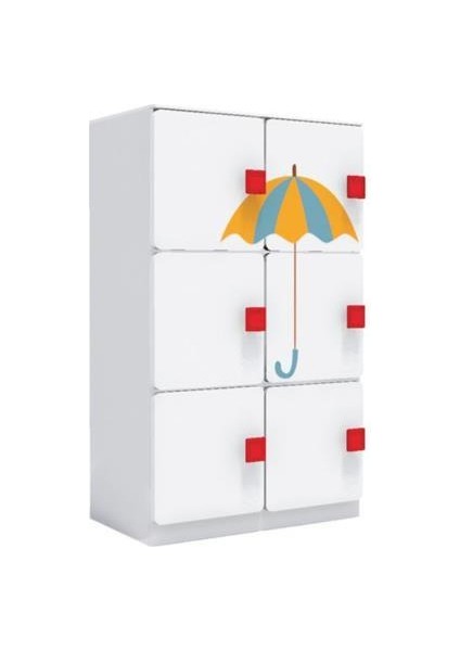 6 Kapaklı Dolap Sonbahar Temalı - Standart - BJ-J1410 fiyatları