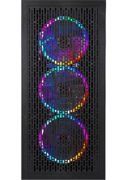 Platıno 12CM Rainbow Fanlı 600W 80 Plus Bronze Temper Camlı Mesh Panel Oyuncu Kasası