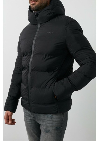 Nolan Coat Erkek Şişme Mont Parka Siyah V8