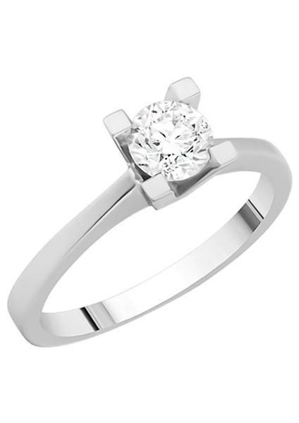 0,66CT Pırlanta Tektaş Yüzük - 14K