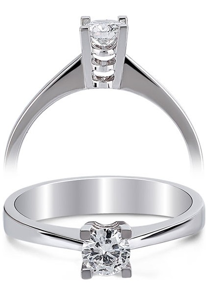 0,50CT Pırlanta Tektaş Yüzük - 18K
