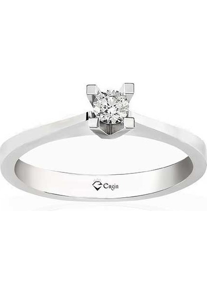 0,23CT Pırlanta Tektaş Yüzük - 18K