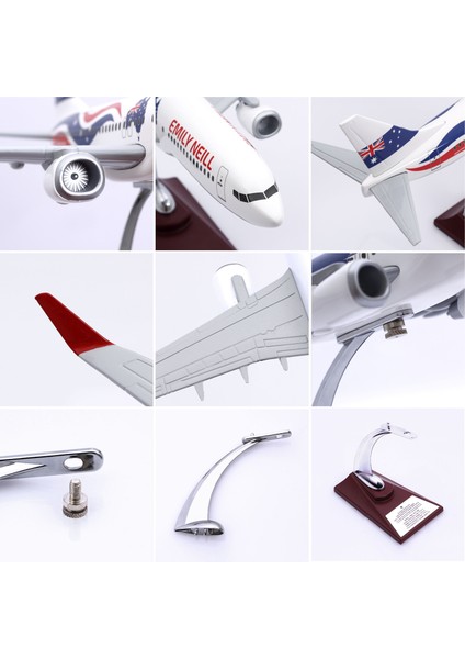 1:100 Boeing 737-800 Avustralya Tasarımlı Uçak Maketi, 1/100 Ölçek Model Uçak, Havacılık Meraklıları Için Hediye, Koleksiyoner Hediyesi