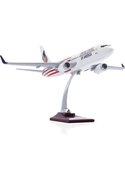 1:100 Boeing 737-800 Abd Tasarımlı Uçak Maketi, 1/100 Ölçek Model Uçak, Havacılık Meraklıları Için Hediye, Koleksiyoner Hediyesi