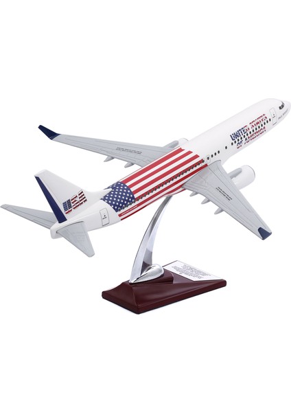 1:100 Boeing 737-800 Abd Tasarımlı Uçak Maketi, 1/100 Ölçek Model Uçak, Havacılık Meraklıları Için Hediye, Koleksiyoner Hediyesi