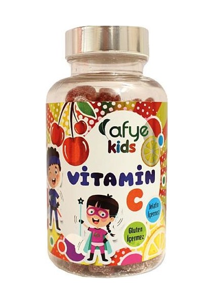 Kids Güçlendirilmiş Şeker Acerola-Vitamin C 50 Ayıcık