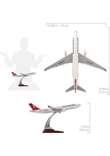 Airbus A330-300 Thy Lisanslı Model Uçak