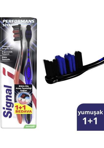 Diş Fırçası  Performance Black 2 Kat Yumuşak 31 GR 1+1