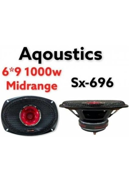 SX-696 Profosyonel 6x9 Oval Midrange Dahili Tweeter