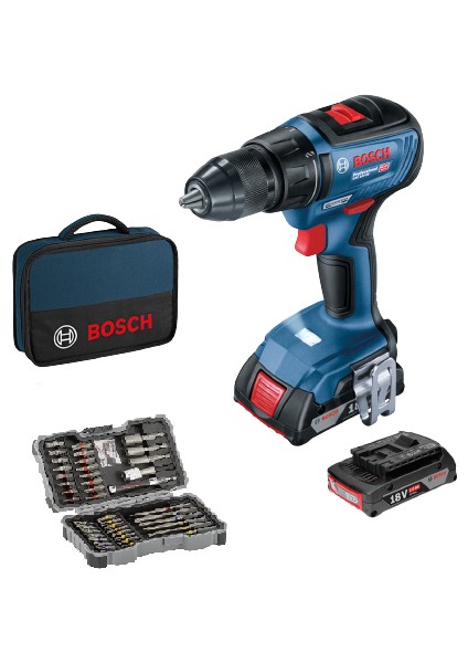 Gsr 18V-50 Profesyonel Akülü Vidalama + 43 Parça Set