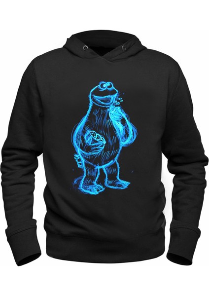 Susam Sokağı Baskılı Siyah Sweatshirt