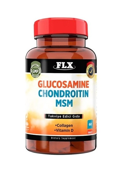 Flx Glukozamine Chondroitin Msm Vitamin D Collagen 60 Tablet