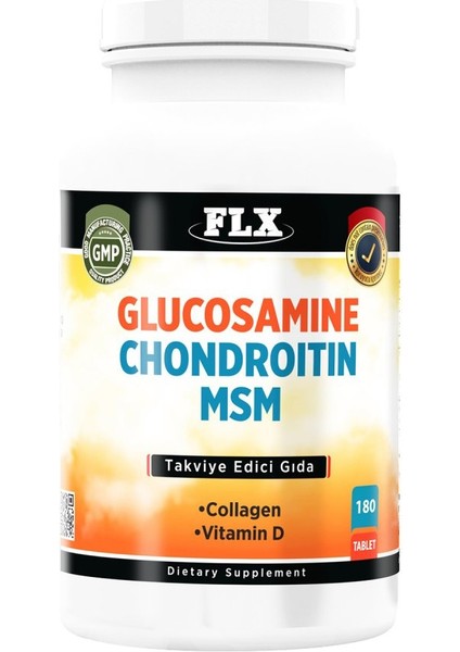 Glukozamine Chondroitin Msm Vitamin D Collagen 180 Tablet