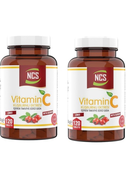 C Vitamini 1000 Mg Beta Glucan Zinc ROSE120 Tablet 2 Kutu