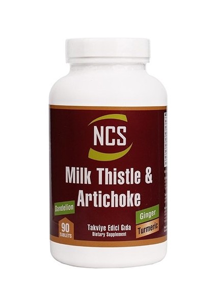 Milk Thistle Artichoke Zerdeçal Karahindiba 90 Tablet 2 Kutu