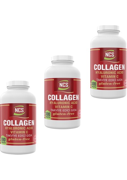 Collagen Hyaluronic Acid Vitamin C 300 Tablet 3 Kutu
