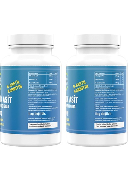 L-Carnitine Alpha Lipoic Acid Koenzim Q10 90 Tablet 3 Kutu