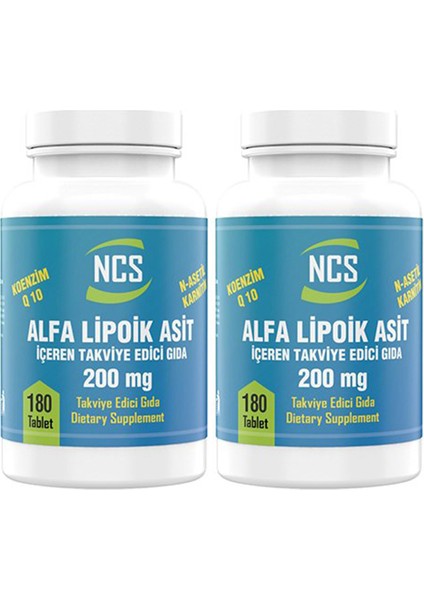 L-Carnitine Alpha Lipoic Acid Koenzim Q10 180 Tablet 2 Kutu