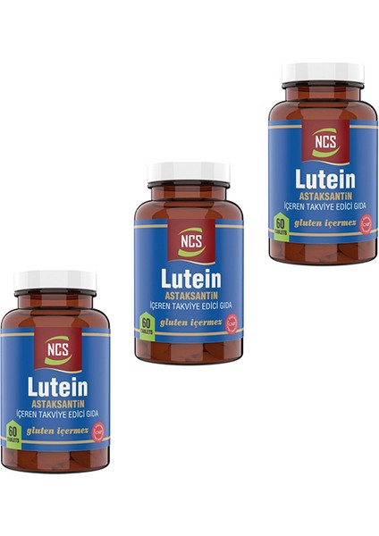 Lutein 15 Mg Astaksantin 12 Mg 60 Tablet 3 Kutu