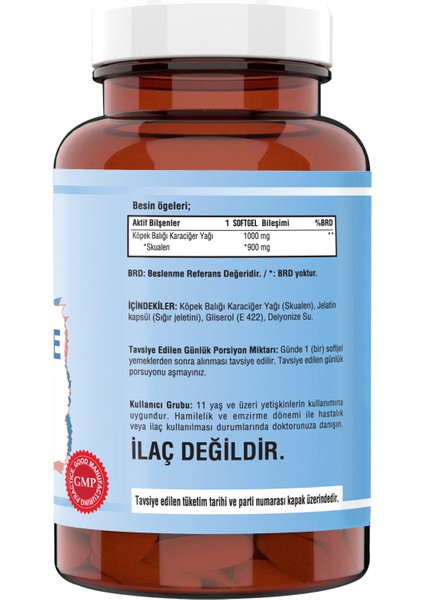 Squalene Yumuşak Kapsül 1000 Mg 90 Softgel