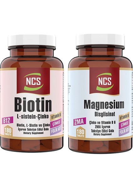 Çinko Glukonat 180 Tablet & Zma Magnesium Çinko 180 Tablet