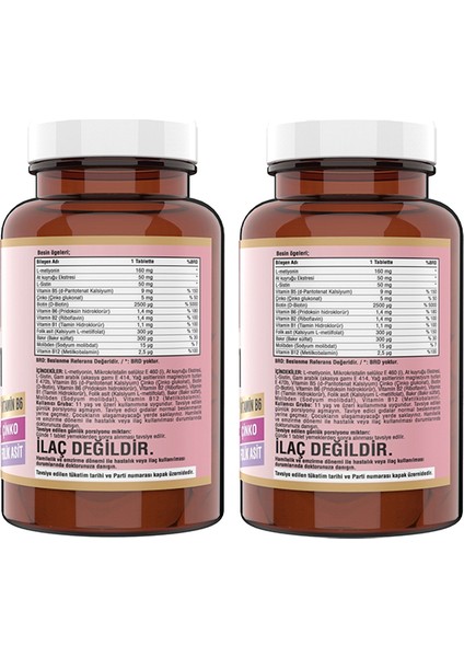 Biotin 2500 Mcg L Sistein Çinko 60 Tablet 3 Kutu fiyatları