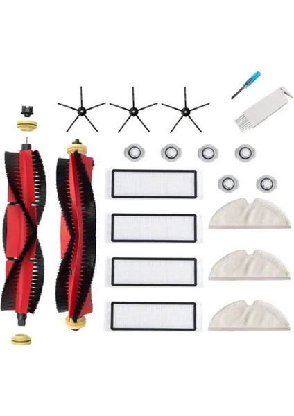 F Fityle 19 Adet Vakum Süpürge Yedek Parçaları Roborock S6 Max E25 Için Seti Accs (Yurt Dışından)