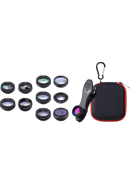 F Fityle 10 In 1 Telefon Kamera Lens Kiti Makro Radyal Çoğu Telefon Akıllı Telefonlar Kamera Için (Yurt Dışından)
