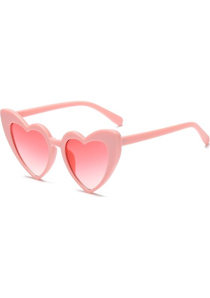 Kalp Shape Kadınlar Için UV400 Polarize Güneş Gözlüğü (Pembe) Pembe (Yurt Dışından)