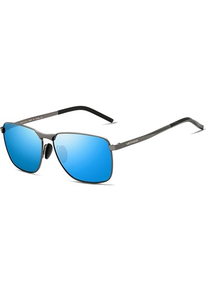 UV400 Vintage Kare Polarize Lens Güneş Gözlüğü (Gri) (Yurt Dışından)