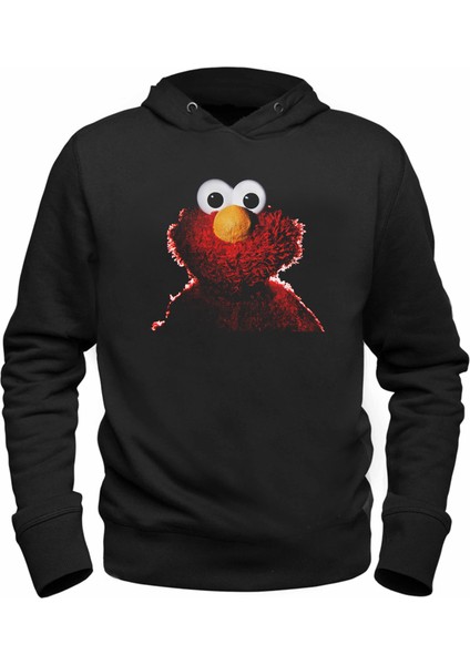 Susam Sokağı Baskılı Siyah Sweatshirt