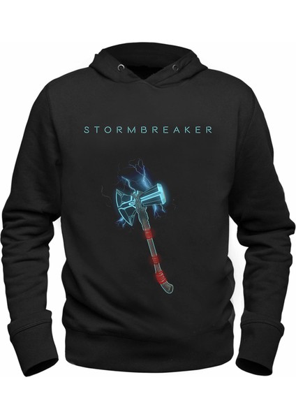 Thor Mjolnir Hammer Siyah Sweatshirt