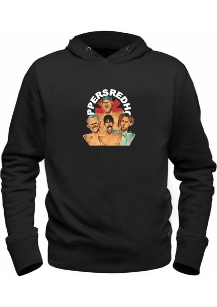 Red Hot Chilli Peppers Baskılı Siyah Sweatshirt