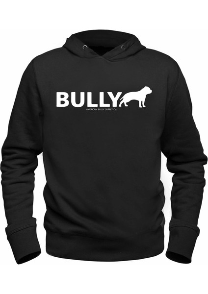 Pitbul Baskılı Siyah Sweatshirt