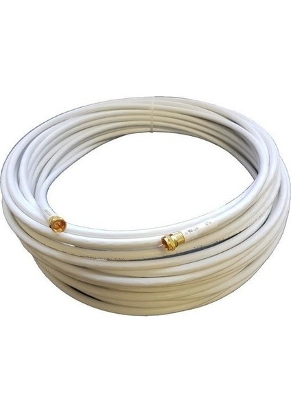 40 Metre Tv Çanak Anten Uydu Kablosu Rg6 Full Hd 4K Altın Fkonnektörlü