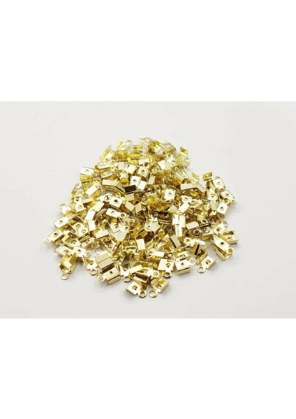 Bileklik Kolye Sıkma Aparatı Gold Kaplama 200 Adet 1 cm Sıkma