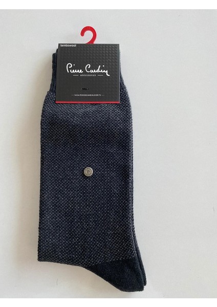 6'lı Erkek Punto Desen Lambswool Yün Çorap